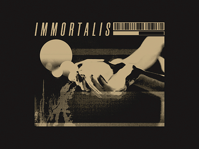 Immortalis abstract barcode ghost gold illusion merch shirt design weird