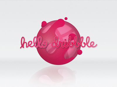 Hello dribbble! adobe illustrator cc ball bounce debut design hello dribbble illustration