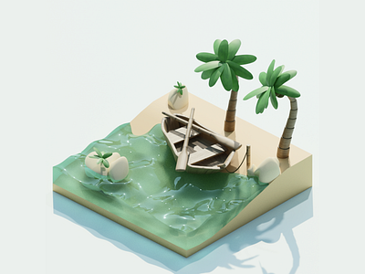 Island 3d art