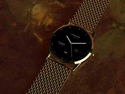 Elegant Smartwatch Interface amber black dragonfly elegant simple smartwatch
