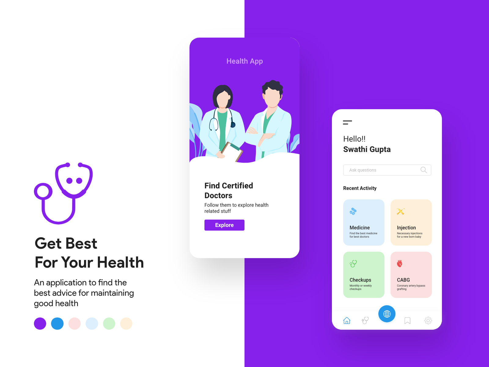 Health App by Riya Samuel on Dribbble