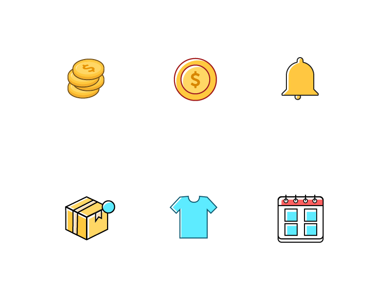 Micro interaction Icons calender date gifs icons motion notification partial payment payment product type stock thank you webkul