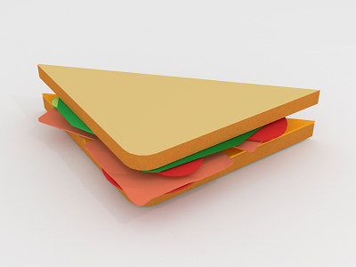 Low Poly Sandwich 3d 3dmodelling blender blender3d lowpoly sandwiches webkul