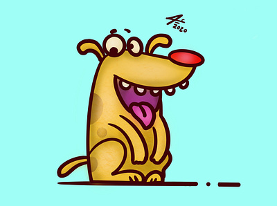 Bobby's dog art cartoon digitalart dog draw drawing illustration procreate sketchbook toon vector