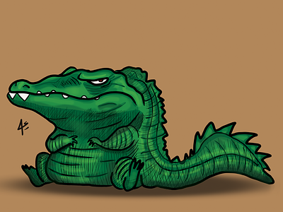 Angry crocodile