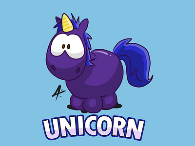 unicorn animation art cartoon character digital digitalart draw drawing game illustration illustrator logo sketch sketchbook toon unicorn vector