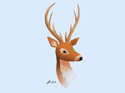 Deer art deer illustration deer logo design digitalart draw drawing illustration illustrator logo procreate sketchbook