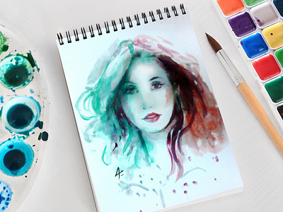 watercolor art arts draw drawing face hand drawn handdrawing illustration sketch watercolor watercolor art watercolor illustration watercolor painting watercolour watercolours