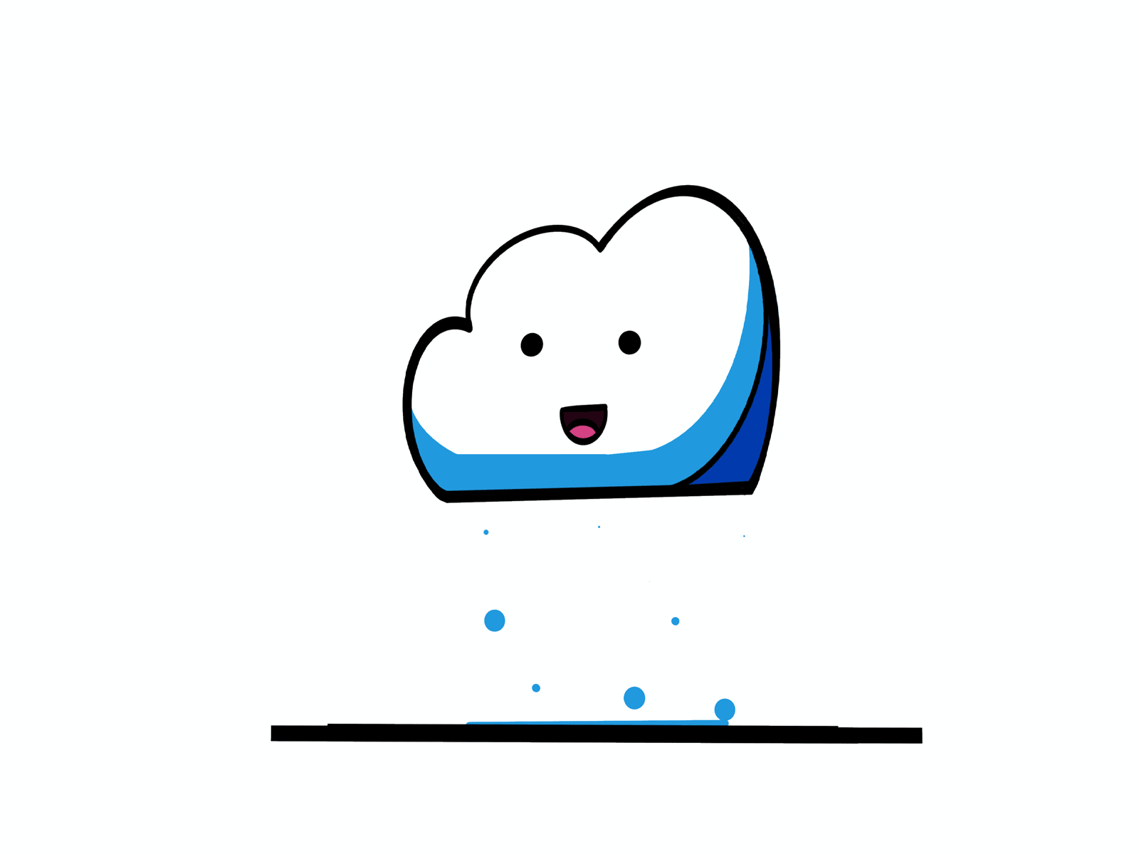 Rain cloud animation art cloud digitalart drawing gif illustration illustrator ilustration logo procreate sketchbook
