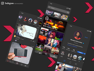 Instagram Redesign Ft. Dark Mode