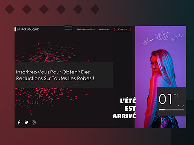 La Republic Fashion Website branding clean concept design logo minimal typography ui uiux ux web website