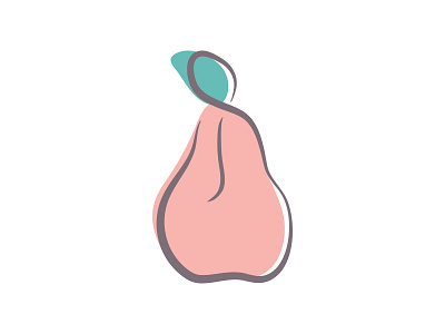 Illustration for a physiotherapist logo pear pelvic floor physiotherapy woman