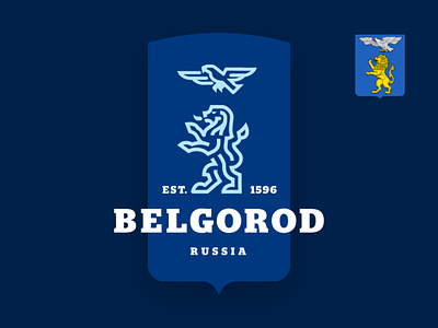 Coat of arms of Belgorod belgorod bird coatofarms lion logo