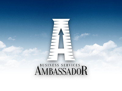 Ambassador Logo a ambassador arrow blue logo russian up white