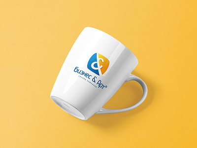 Logo Redesign amperdsand blue cup logo logotype mockup redesign square yellow