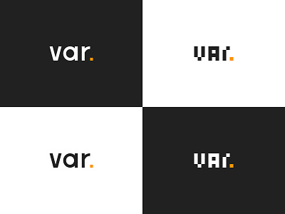 var. logo sans and bitmap branding design logo