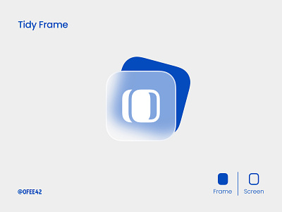 Tidy Frame Logo With Blur Effect branding design icon logo vector