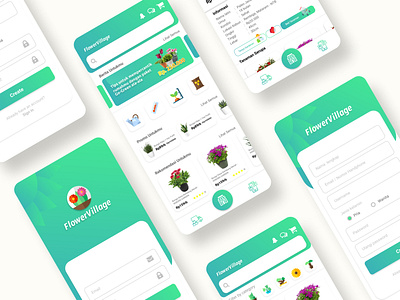 Simple UI Mobile for E-Commerce App animation branding design figma flat flower gimp gogreen graphic design illustration inkscape plants ui user experience user interface user interface design userinterface ux