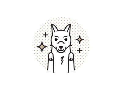 Proud Paws animal dog icon illustration