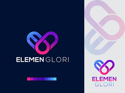 Elemen Glori branding creative design design icon latter logo logo logoconcept logodaily logodesign logoinspirations logoolshop logotipo logotype love minimal