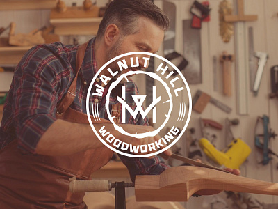 Walnut Hill Woodworking branding creative design design icon illustration latter logo logo logodesign minimal wood