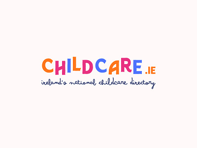 Childcare.ie blue branding design graphism identity illustration ireland logo logotype montpellier mtp typography vector web