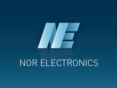 Nor Electronics revised logo #2 branding initials logo