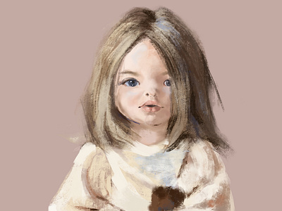 Little girl, digital painting