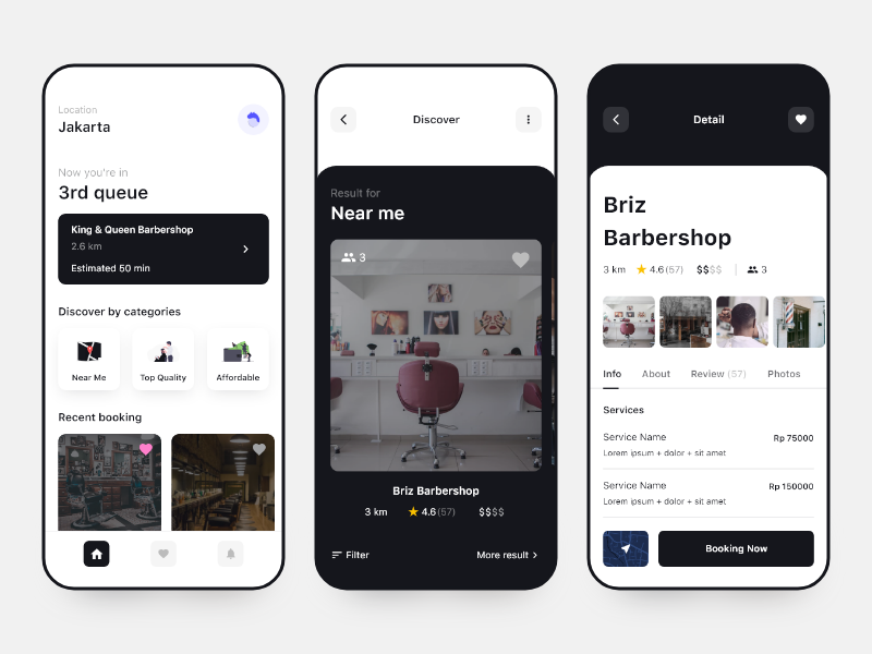 Online Booking Barbershop App Concept By Muhammad Alif On Dribbble