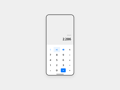 Calculator Page Exploration - Daily UI Challenge 004 app blue calculator clean design explorations inspiration ios modern product design ui ux