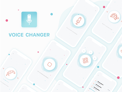 Voice Changer Mobile app app design graphic design illustration mobile app mobile design product design ui ui ux design uidesign vector voice changer