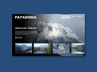 Patagonia argentina blue design diseño landing page layout ui web webdesign