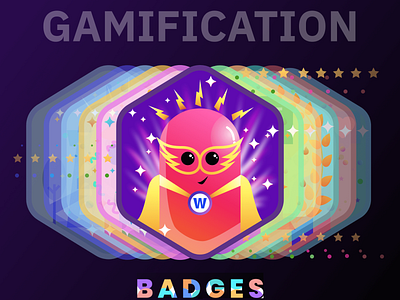 Badges | Gamification | Reward award badges character design characterdesign characters gamification gamified product design reward user experience ux uxdesign