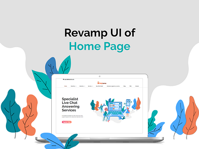Landing Page UI/UX website adobexd answering service customer support email email support graphic design homepage illustration design illustrator landing page live chat livechat outbound call phone support photoshop sketch website concept website mockup website ui website ux