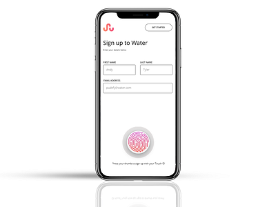Daily UI Challenge -001/100 Sign Up Page- InVision 001 adobe xd app design app ui app ui design biometric daily ui daily ui 001 gradient invision minimal mobile ui mobile uiux passcode sign up sign up form sign up page sign up screen sketch app touch id