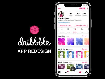 Redesign Challenge: Dribbble App "Ribbble" Reimagined