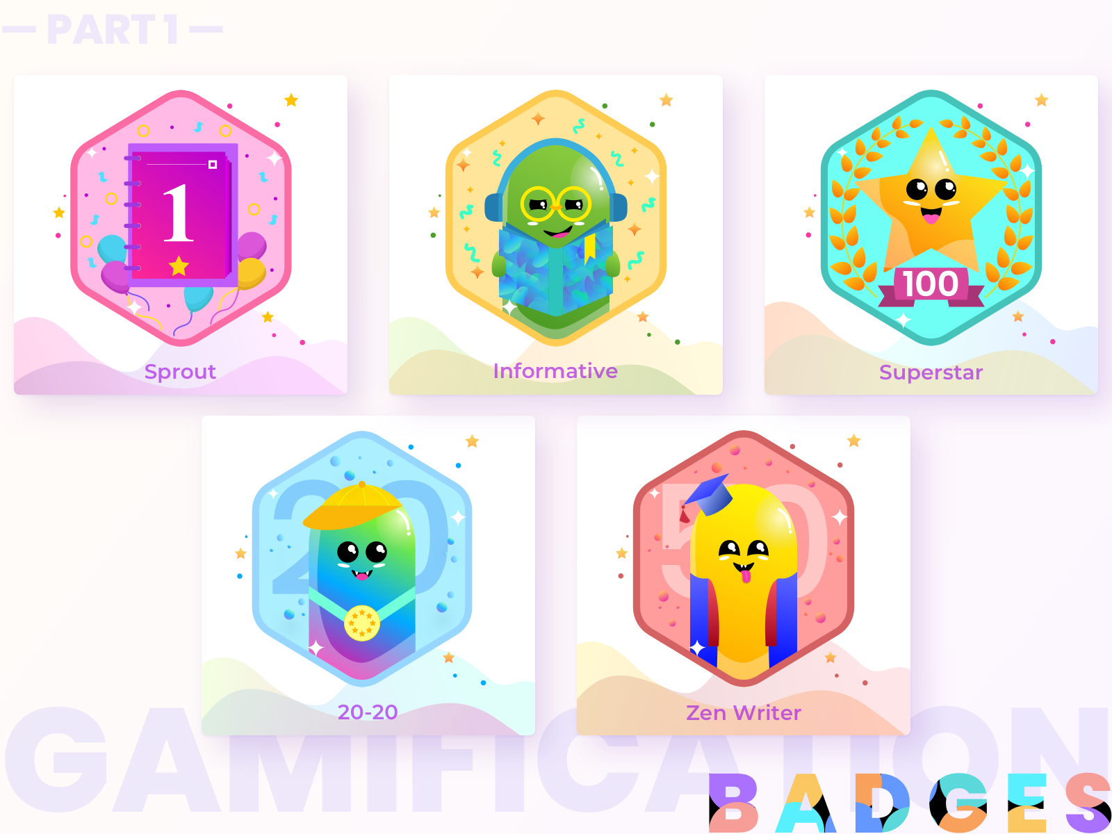 Badges Gamification Award by AYUSHI ASWAL on Dribbble