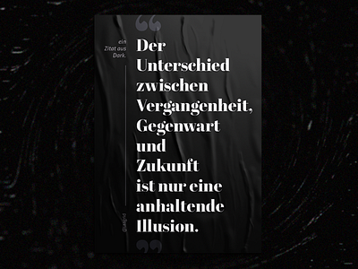 Poster | Der Unterschied dark poster poster design