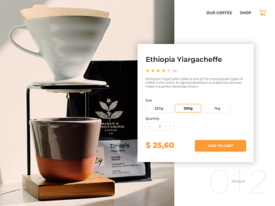 E-Commerce Shop (Single Item) | Daily UI - 012 clean design coffee coffeeshop dailyui dailyuichallenge design digital e commerce shop simple uidesign
