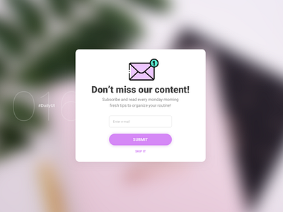 Pop-Up Overlay | Daily UI - 016