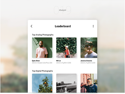Leaderboard | Daily UI - 019