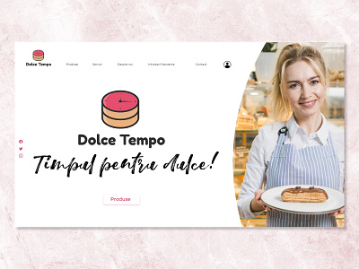 Dolce Tempo landing page design icon typography ui web website