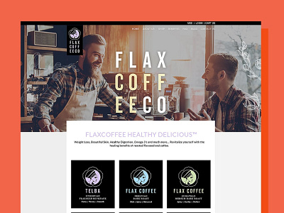 Flax Seed Coffee Mockup branding design graphic design layout screen design type typography ui uidesign web