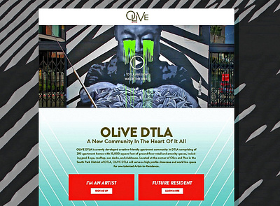 Olive DTLA Landing Page UI/UX branding digital dtla screen design type typography uidesign uiux web webdesign webdesigner websitedesign websites