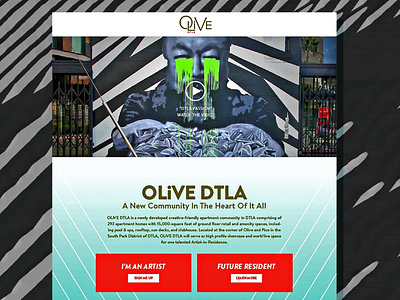 Olive DTLA Landing Page UI/UX