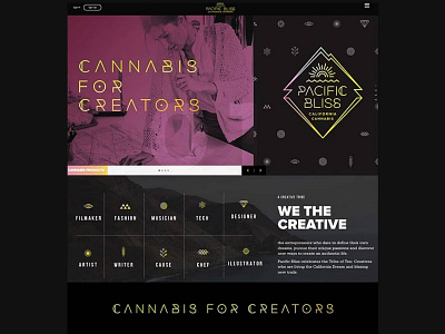 Pacific Bliss UI/UX branding cannabis design digital graphic design slider slider design type typography webdesign website design