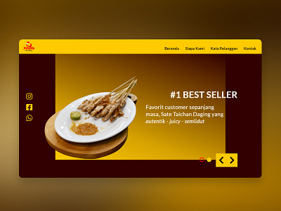 Taichan Senayan branding desktop food landing page web