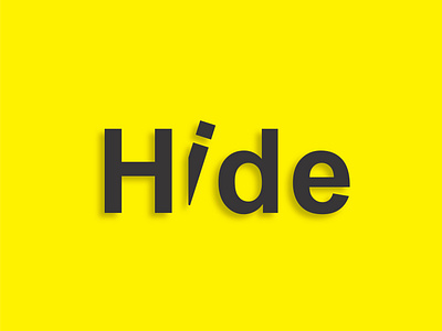 HIDE | Experimental logo branding logo logo design