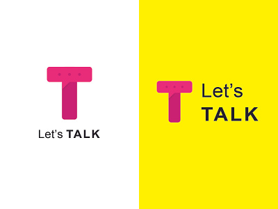 Let's TALK branding design logo logo design typography