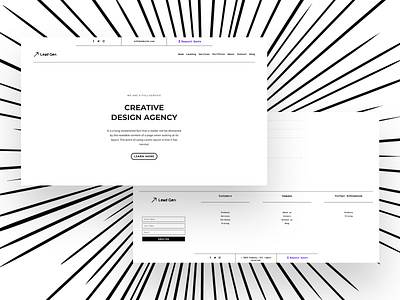 Minimal Header & Footer Combo clean ui footer graphic design header minimal minimalist ui web design